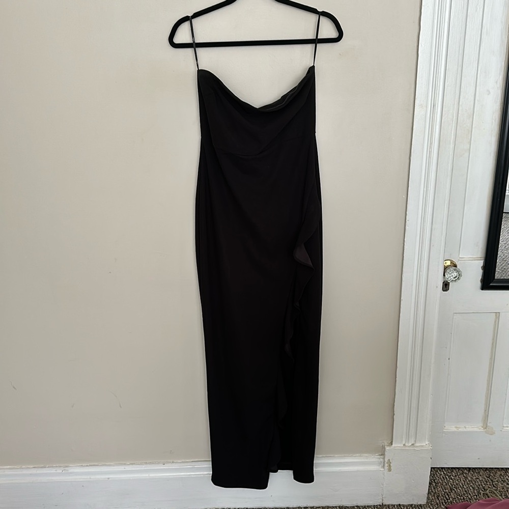 Lulus Black Gown- taken in on the top a bit